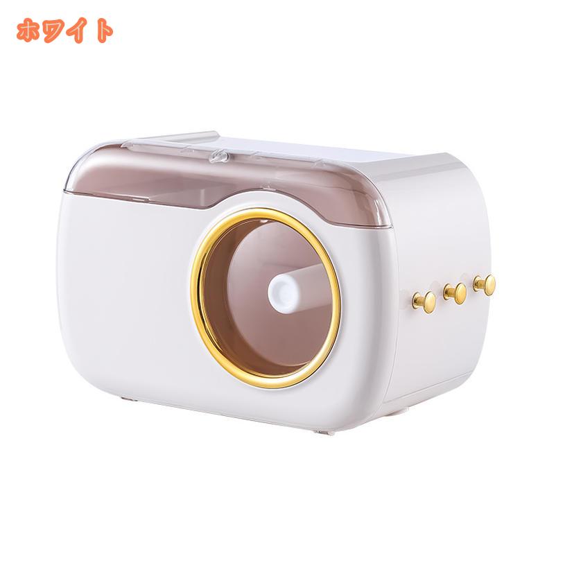 ロールペーパー ホルダー 小物置き モノトーン ベッドルーム 浮かせて収納 モダン ピンク プラスチック お手洗い フック付き 壁掛け グレー 防水ティッシュボックス シンプル 多用途 掛ける キッチン 取付簡単 透明 ロール紙収納 fascimo