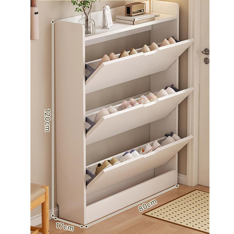 FASCIMOの3500円OFFクーポン シューズラック 靴箱 シューズボックス 木製 ナチュラル シューズボックス 下駄箱 靴箱 大容量 木製 扉付き 玄関収納 スリム 薄型 省スペース 消臭 組立式 収納 玄関 廊下 下駄箱・シューズキャビネット シューズラック 靴棚 fascimo｜アングル3