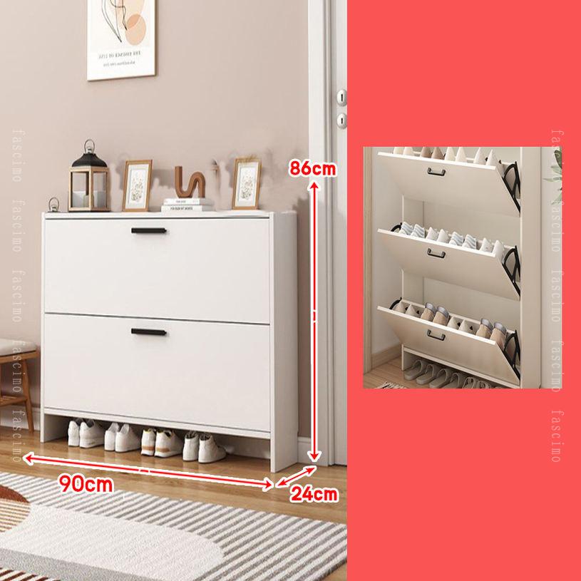 2000円OFFクーポン 下駄箱 シューズボックス 玄関収納 木製 収納 ナチュラル 木目...