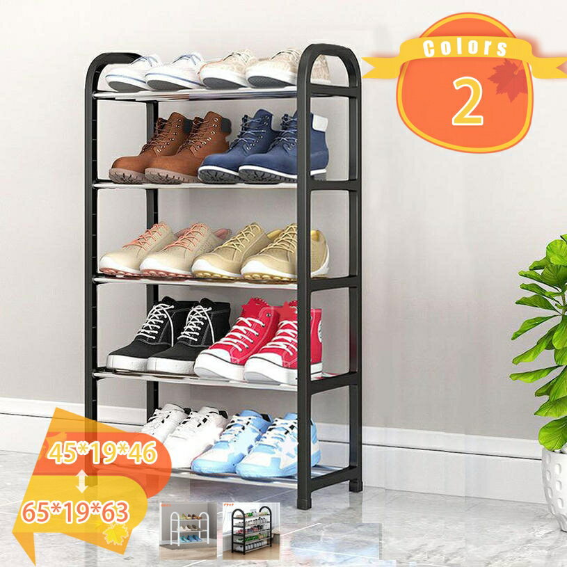 Rakuten - 500円OFFクーポン シューズラック 靴箱 下駄箱 幅45/55/65cm 3段/4段/5段 簡易シューズラック 収納ボックス スリム 大容量 靴棚 組立て式 多層 防塵 玄関 通気性優れ 収納ボックス オープン式 ケース 新生活 収納ボックス シューズラック 組み立て式 fascimo