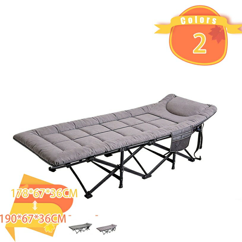 Foldable Bed - 折りたたみベッド コンパクト 簡易コット 高密度 キャンピング 寝心地の良い 多機能 多シーン対応 キャンプ BBQ 長持ち 耐荷重 アウトドア 持ち運び便利 リラックスベッド fascimo