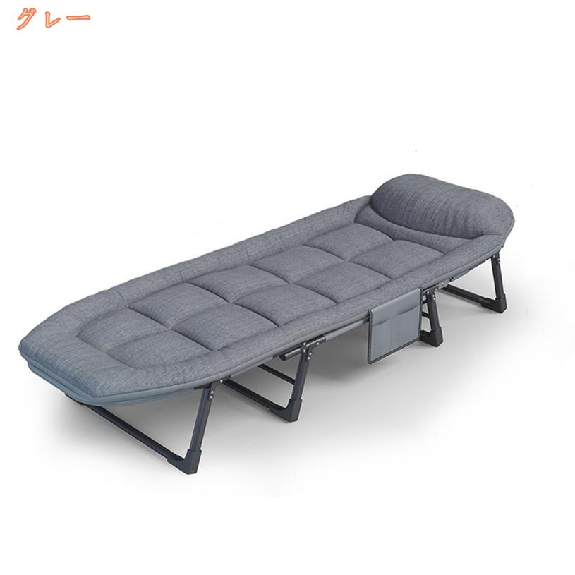 FASCIMOの1000円OFFクーポン 折り畳み式ベッド コット コンパクト収納 シングル 軽量 小型 静音 耐荷重 昼寝 休憩 アウトドア キャンプ 室内外兼用 簡単設置 収納便利 レジャーベッド 長約180CM~190CM fascimo｜アングル2
