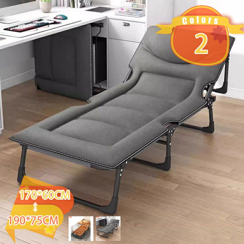 With Mattress - 折り畳みベッド キャンプ アウトドア コンパクト収納 ワンルーム 仮眠 来客用 室内 部屋 簡単収納 耐久性 ゲストベッド レジャーベッド 一時仮眠用 耐荷重180kg 幅60/70CM fascimo