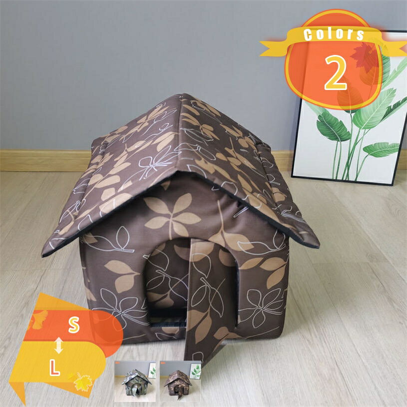 ペットアウトドアハウス 折りたたみ式ペットシェルター 猫ハウス 猫小屋 外猫ハウス 屋外用 防雨 防水 ..