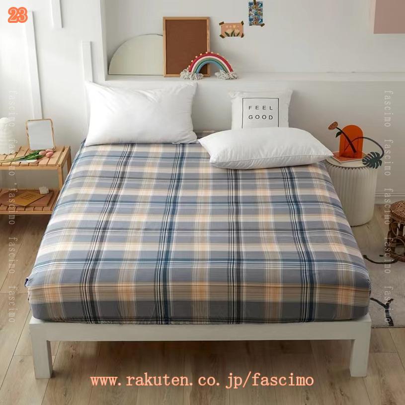 500円OFFクーポン ボックスシーツ 高級 ホテル仕様 北欧風 シンプル 吸湿通気 快適 洗いざらし 綿 柔らかい 肌に優しい マットレスカバー シングル セミダブル ダブル クイーン 抗菌防臭 毛玉なし 防塵 ベッドカバー おしゃれ 引っ越し 一人暮らし fascimo [2]