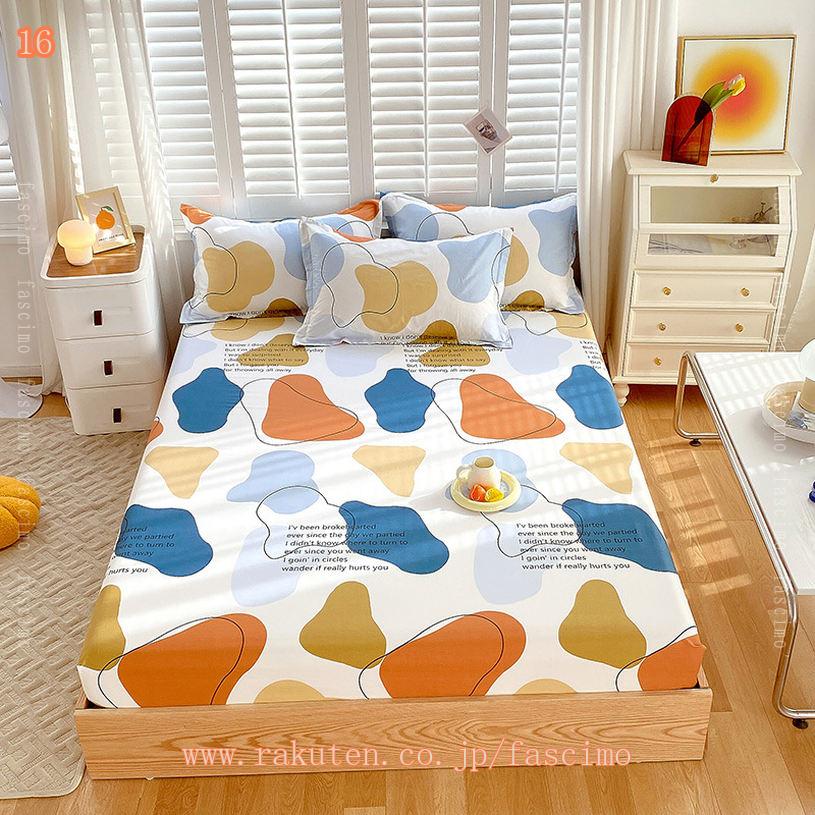 500円OFFクーポン ボックスシーツ 高級 ホテル仕様 北欧風 シンプル 吸湿通気 快適 洗いざらし 綿 柔らかい 肌に優しい マットレスカバー シングル セミダブル ダブル クイーン 抗菌防臭 毛玉なし 防塵 ベッドカバー おしゃれ 引っ越し 一人暮らし fascimo [3]