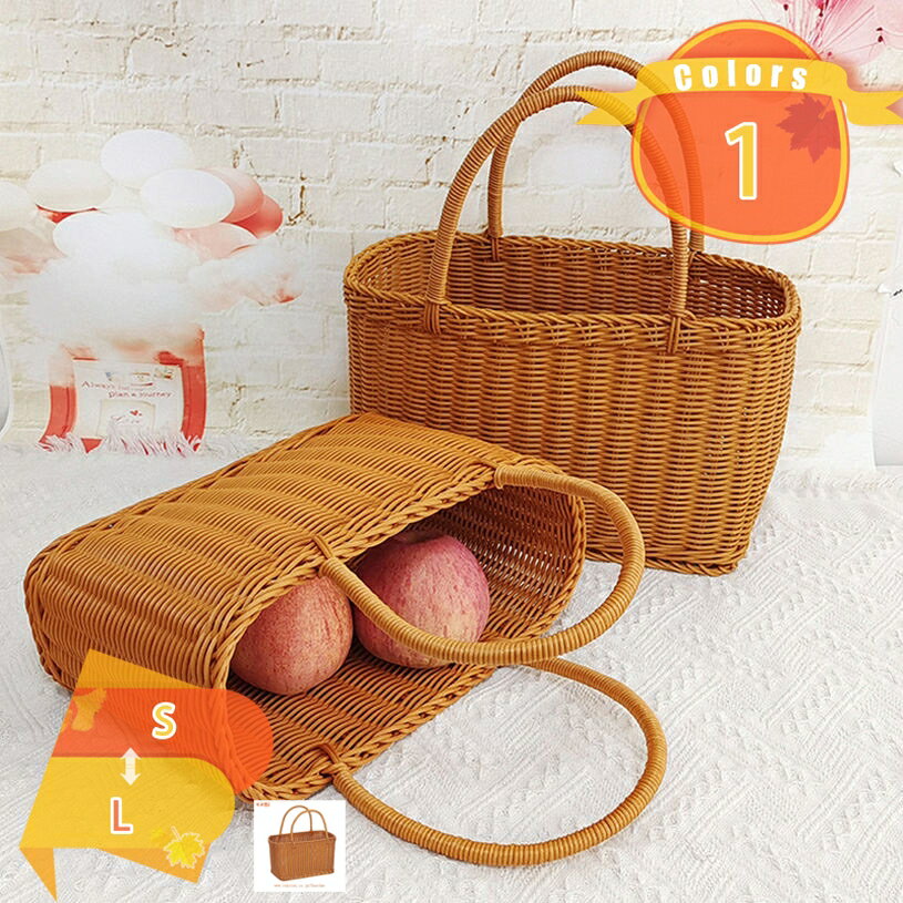 500円OFFクーポン ピクニックバスケット かごバッグ ピクニック バスケット 買い物かご かご バスケット カゴ 籠バッグバッグ お菓子収納 おもちゃ収納 雑貨収納 小物入れ カゴ おしゃれ シェルフバスケット 北欧 編み 籐 ラタン カゴバック かごバック fascimo