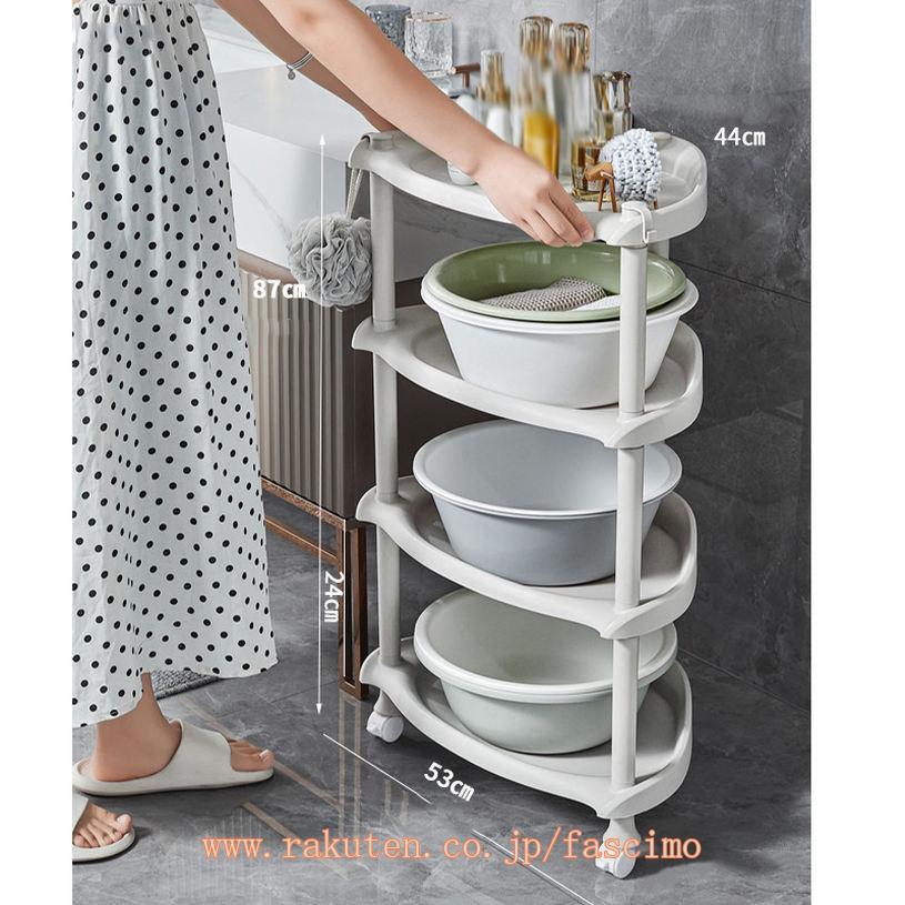 500円OFFクーポン サイドテーブル キャスター付き キッチンワゴン 移動式 トイレ収納 ラック キャスター付き 収納カート 大容量収納 バスケットワゴン おしゃれ 北欧 強い耐荷重 リビング 寝室 キッチン 洗濯室 コーナー fascimo