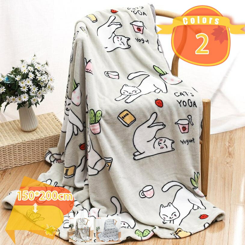 500円OFFクーポン ブランケット 毛布 ひざ掛け フランネル 暖かい 柔らかい 静電防止 剥がれない ふわふわ 軽量 両面使える 洗える 四季適用 吸湿発熱 静電防止 抗菌 防臭 丸洗いOK マイクロファイバー モコモコ エアコン対策 ブランケット fascimo