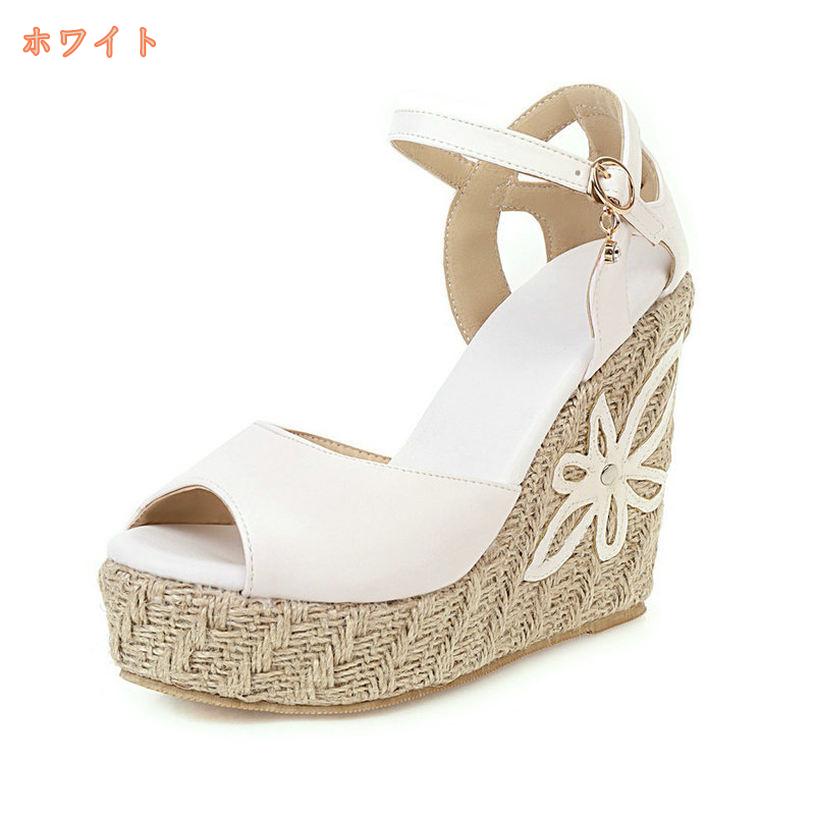1000円OFFクーポン 厚底サンダル ストーム付き ジュートサンダル レディース 厚底 ...