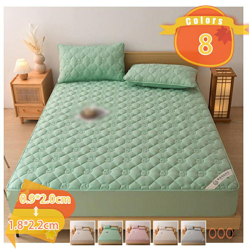 衝撃セール60%OFF★12610円⇒6305円! べっどぱっど 柔らかい 綿100% 洗える 360℃全周付き 防カビ加工 丸洗いok 四季通用 敷きふとんカバー 吸湿発熱 速乾マットレスパッド かわいい シンプル ズレない 寝具 快適 洗替 ベッドマット しきぱっと 防ダニ 防臭