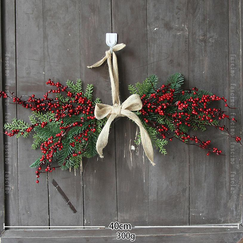 クリスマスリース 松ぼっくり付き 玄関リース クリスマス オーナメント フラワーリ...
