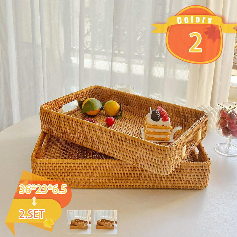 収納かご 浅型 おしゃれ エスニック 天然素材 収納カゴ ラタン製 雑貨 収納カゴ 小物入れ卓上収納 カフェ 喫茶店 飲食店 レストラン 店舗 ディスプレイ ラタンバスケット ラタンバスケット 収納かご 籐かご 収納バスケット fascimo