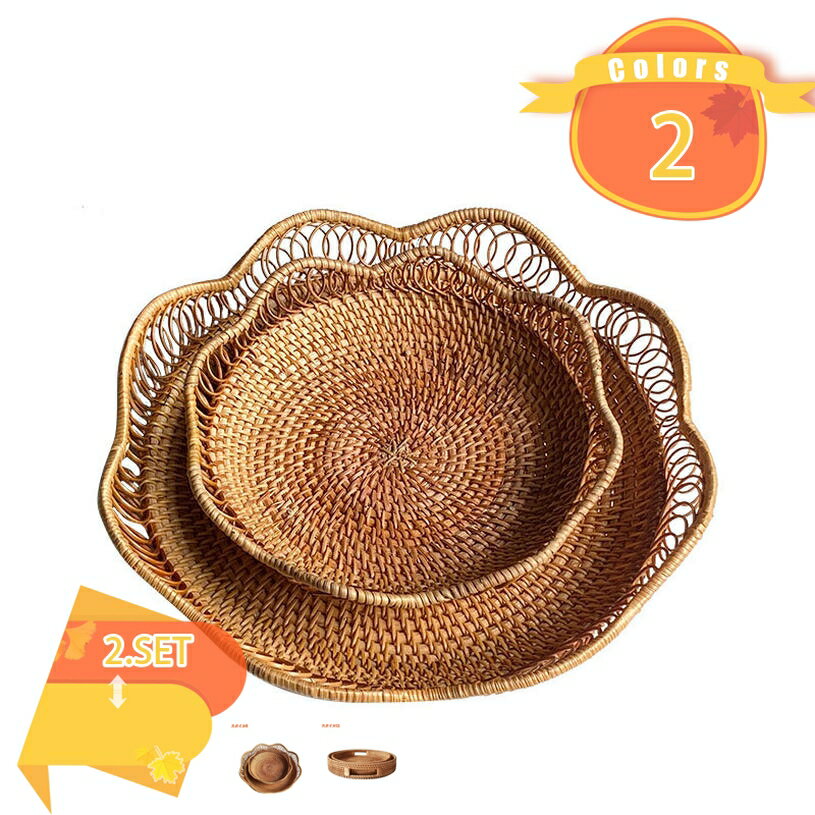 1650円OFFクーポン 収納かご 収納バスケット 籘製 小さめ 果物入り 防腐 防虫 ホームの収納 リビング ..