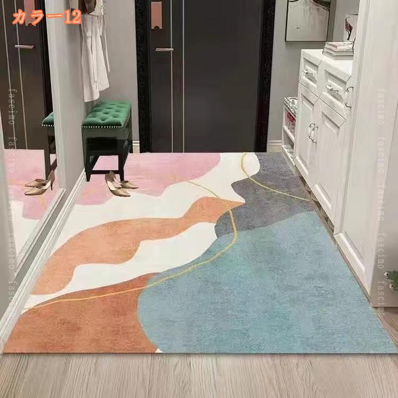500円OFFクーポン ドアマット カーペット 屋外 屋内 おしゃれ ドアマット 泥落とし 耐磨耗性 すべり止め 床暖房対応 幾何柄 業務用 家庭用 オフィス用 玄関マットキッチンマット リビングルーム ベッドルーム 床保護/廊下/段階マット 台所マット fascimo [3]
