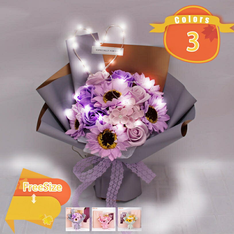 ローズ ブーケ ソープフラワー 誕生日 プレゼント 女性 花束 造花 ギフト フェイクフラワー イン ...