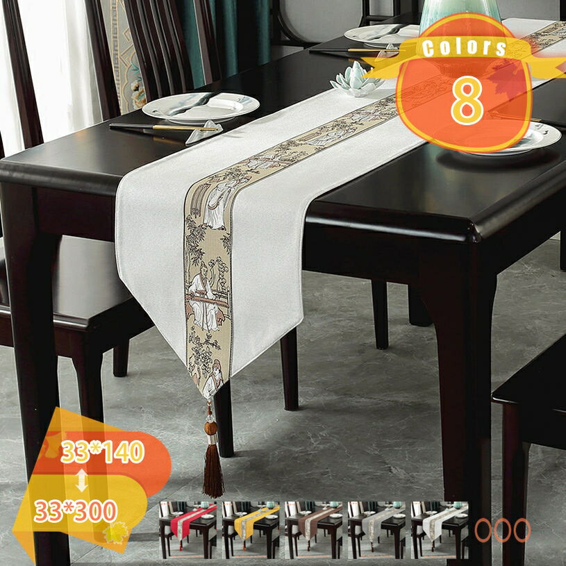 Table Runners - テーブルランナー 北欧 おしゃれ 和 テーブルセンター 食卓ランナー おもてなし 食卓飾り 断熱 清潔しやすい 滑り止め お家用 レストラン ホテル用品 ズレ防止 丸洗いOK モダン テーブルフラグ 中華風 柔らかい fascimo