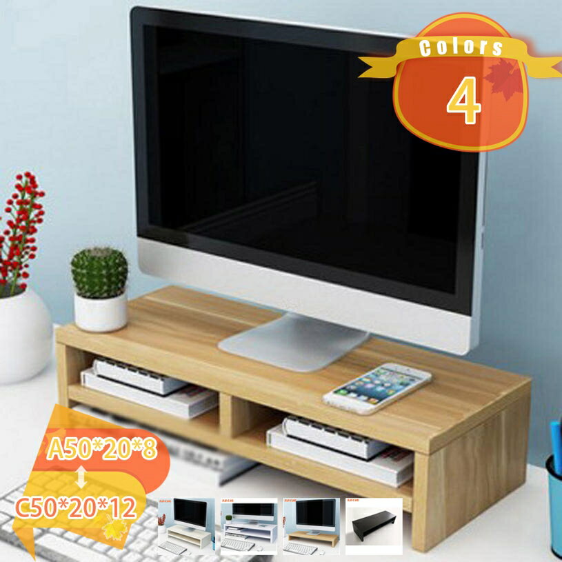 Rakuten - 500円OFFクーポン コンピュータースタンド 木製 卓上収納 パソコンラック 机上台 モニタースタンド テレワーク 在宅ワーク 在宅勤務 リモートワーク 在宅 パソコンラック コンピュータースタンド 木目 キーボード収納 卓上収納 組立簡単 1段階 fascimo