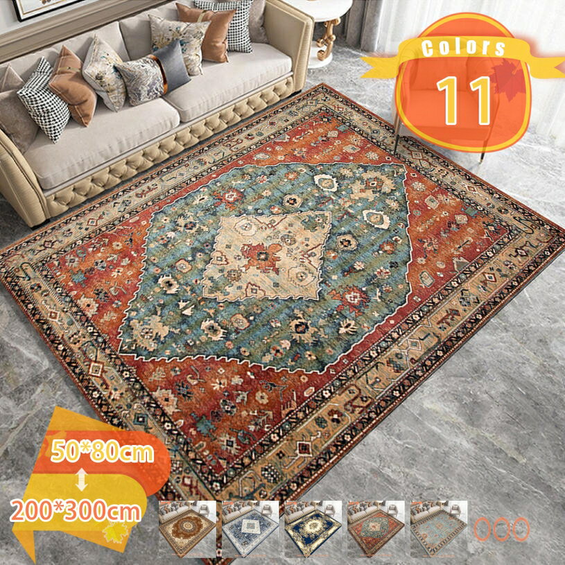 Rakuten - 洗える ラグマット 滑り止め付き 幾何学模様 モダン 北欧 カーペット オールシーズン用 インテリア 居間用 マイクロファイバー 絨毯 防音 マット 吸水速乾 防ダニ 防カビ 低反発ラグ おしゃれ 洋風 和風 フロアマット 敷物 新生活 fascimo