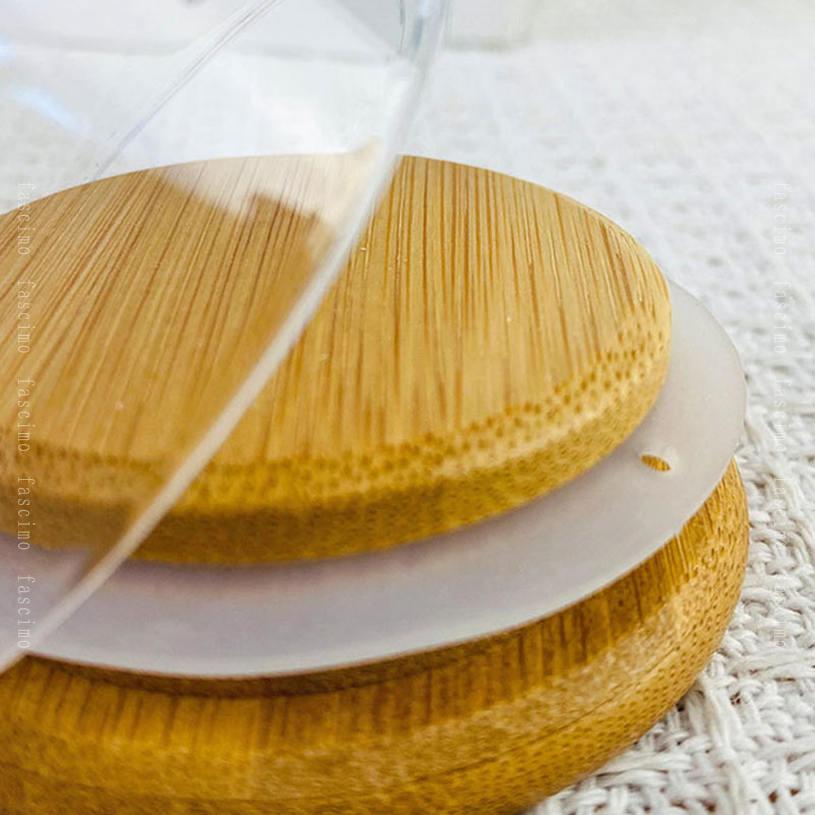 ガラスドーム 小さい 円柱 ドーム型 軽量 プリザーブドフラワー DIY ミニチュア景観 卓上展示ケース 永生花アレンジメント 工芸品 模型/ジュエリー/フィギュア/小物展示 fascimo