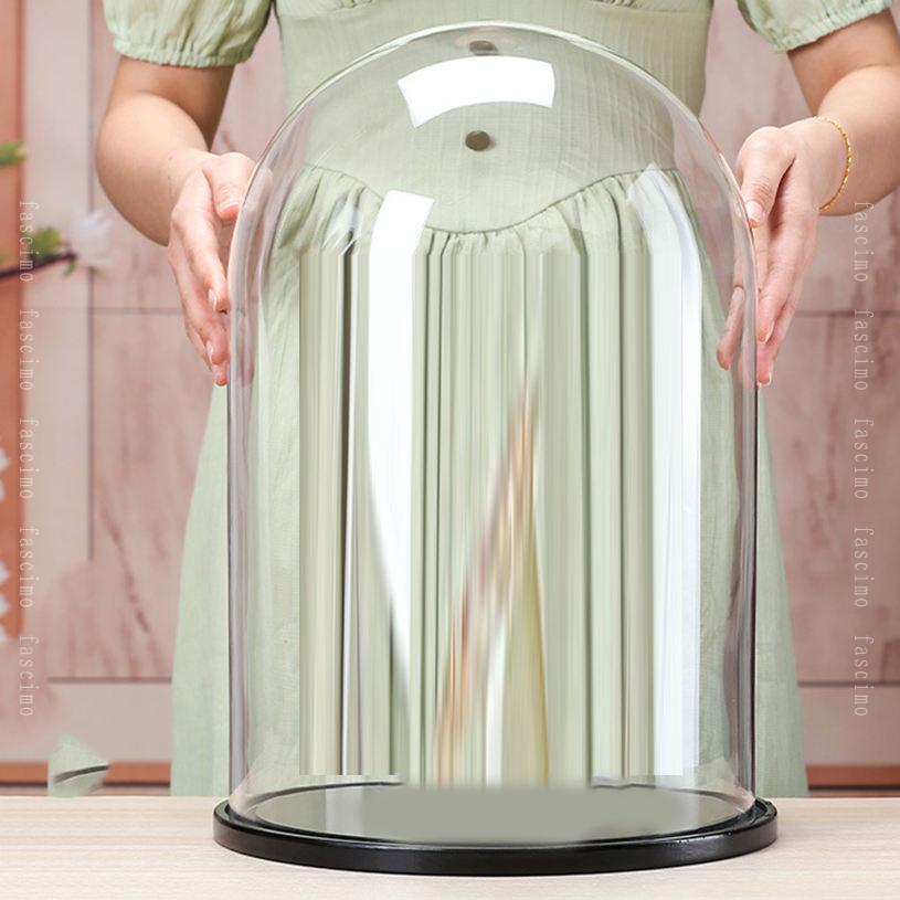 500円OFFクーポン ジュエリー展示 ガラスドーム 円柱 大容量 ディスプレイケース ...
