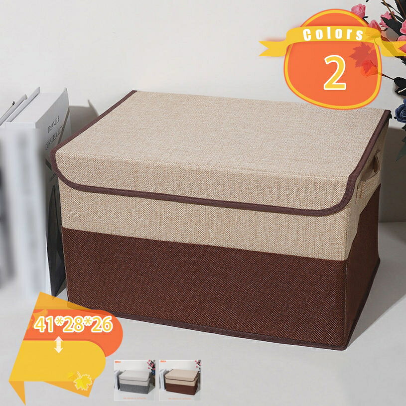 300円OFFクーポン 蓋付き収納ボックス 収納ケース 大容量 衣装ケース 衣類収納 折り畳み 積み重ね 取っ..