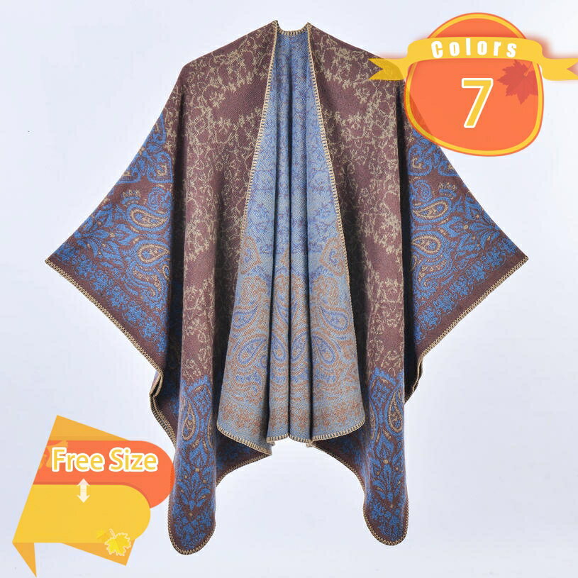 1000円OFFクーポン ストールポンチョ レディース スカーフ マフラー 秋冬 羽織 カーディガン トップス Vネック ショール 大判 フリンジ 防寒 あったか 防風 ギフト フワフワ 可愛い 寒さ対策 ふわふわ プレゼント クリスマス 誕生日 fascimo