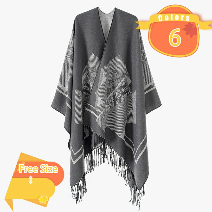 500円OFFクーポン ストール ポンチョ 大判 おしゃれ レディース 秋冬 保温 防寒 あったか ショール マ..