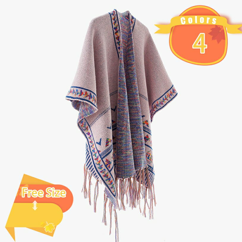 1000円OFFクーポン ポンチョコート レディース コート 暖か マント ケープ アウター ショール 大判ストール ふわふわ 防寒 大判 結婚式 体形カバー 男女兼用 ゆったり 女子 大人 アウター 20代 30代 40代 50代 寒暖差 冷房対策 fascimo