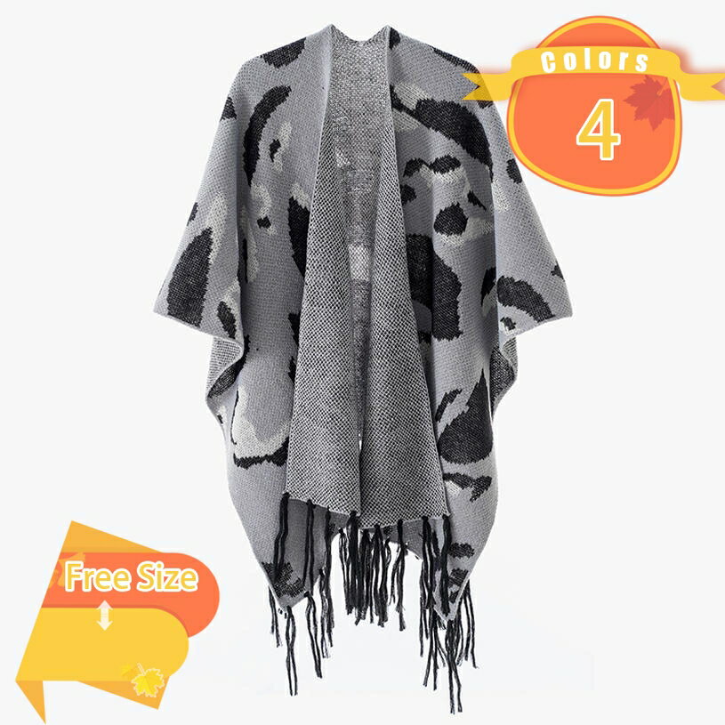 1000円OFFクーポン ストール ポンチョ 大判 おしゃれ レディース 秋冬 保温 防寒 あったか ショール マフラー 結婚式 オフィス カジュアル フリンジ 肩掛け 体形カバー 女子 大人 アウター カーディガン 室内 防寒グッズ 披露宴 パーティー fascimo