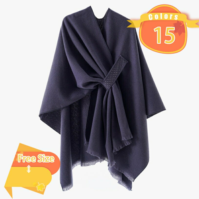 1000円OFFクーポン ストール レディース ショール 大判 厚手 秋冬 防風 防寒 大きいサイズ コート アウター カーディガン マフラー 羽織り フリンジ ファッション 室内 オフィス 誕生日 クリスマス プレゼント 結婚式 着痩せ 冷房対策 防風 fascimo