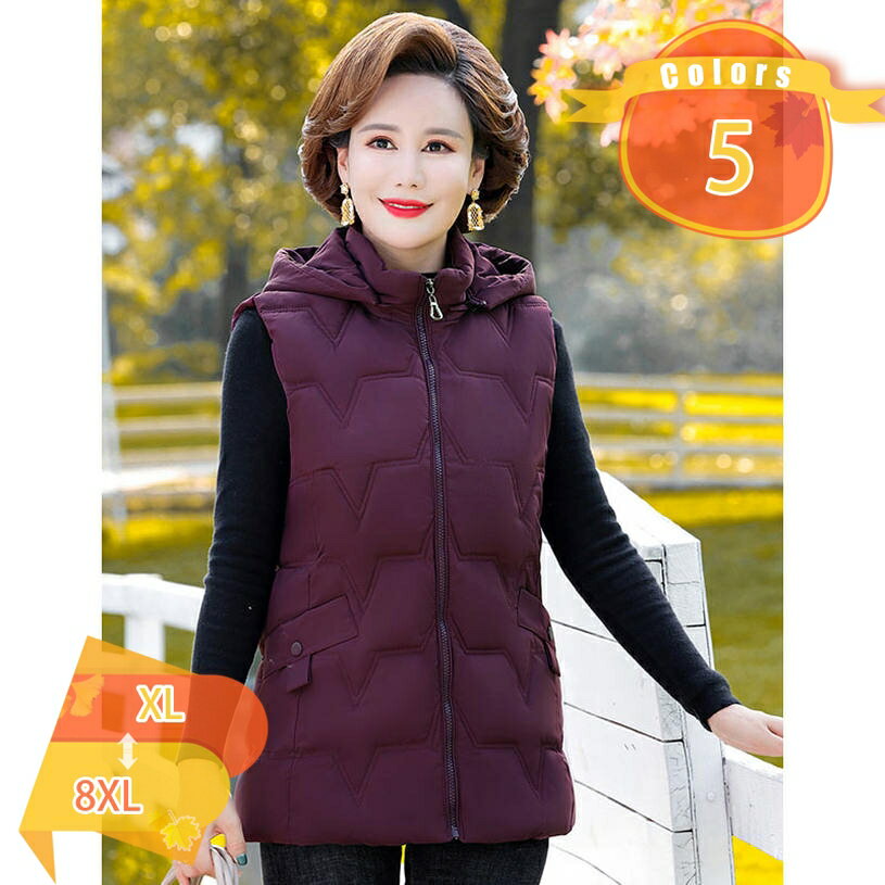 1000円OFFクーポン 中綿ベスト レディース フード付き 前開きジッパー付き 羽織 軽アウター 上着 コンパクト 軽量 収納 防寒 秋冬 春 アウトドア 旅行 着痩せ チョッキ おしゃれ レディースコート 厚手 防風 暖かい 大きいサイズ ママ fascimo