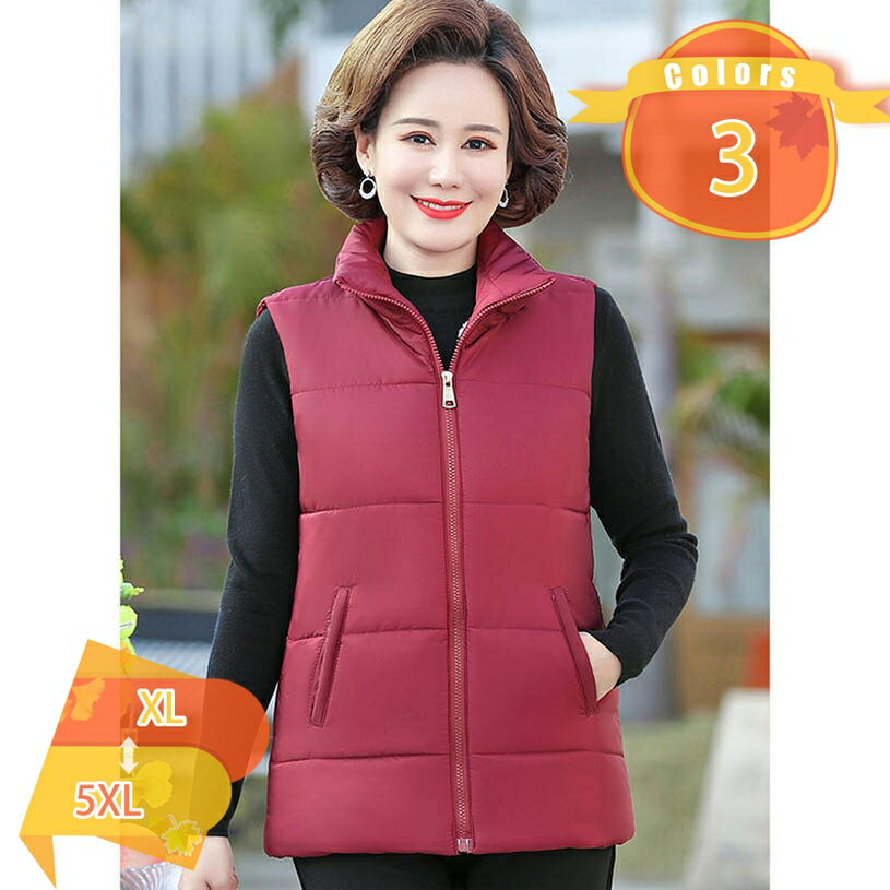 500円OFFクーポン ベスト 秋 冬 レディース ダウンベスト 中高年 祖母 ママ ショートベスト ファッション 無地 スリム 中綿 エレガント おしゃれ 秋冬 体型カバー 中綿ベスト 立ち襟 綿入れ 冬服 袖なし アウター カジュアル ノースリーブ fascimo