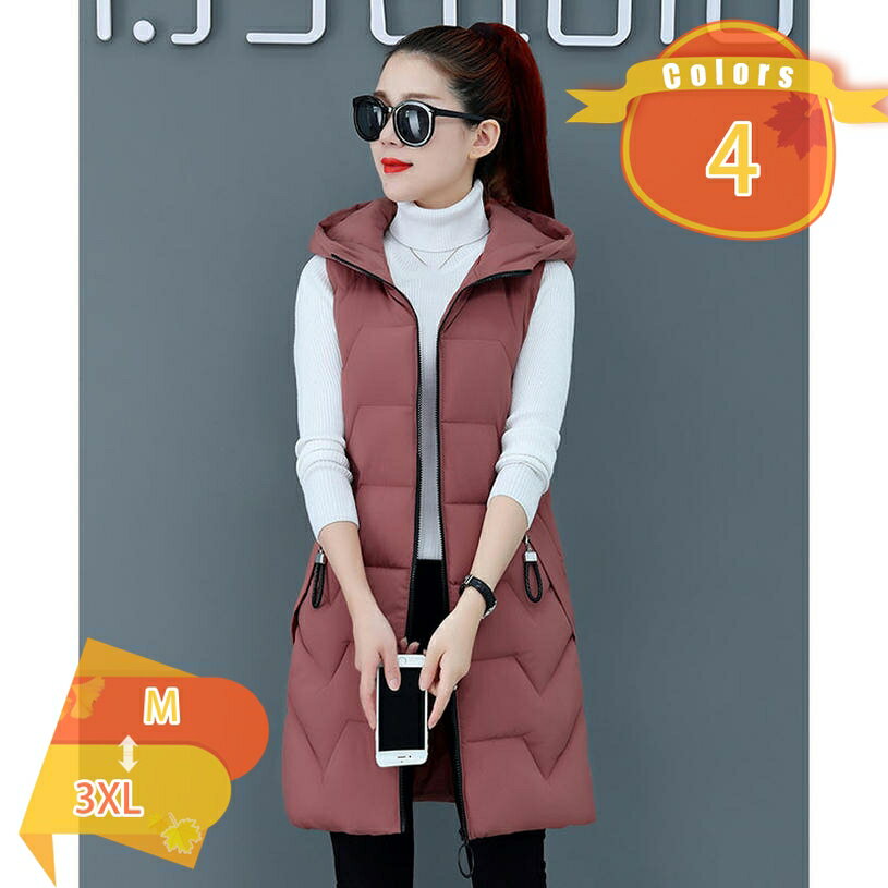500円OFFクーポン レディース ダウンベスト フード付き 厚手 ジャケット 袖なし ベスト 綿入れ ミドルベスト 暖かい 女性用 中綿ベスト 防風 ベスト 中高年 ミセスファッション 30代40代50代60代 秋冬プレゼント 敬老の日 fascimo