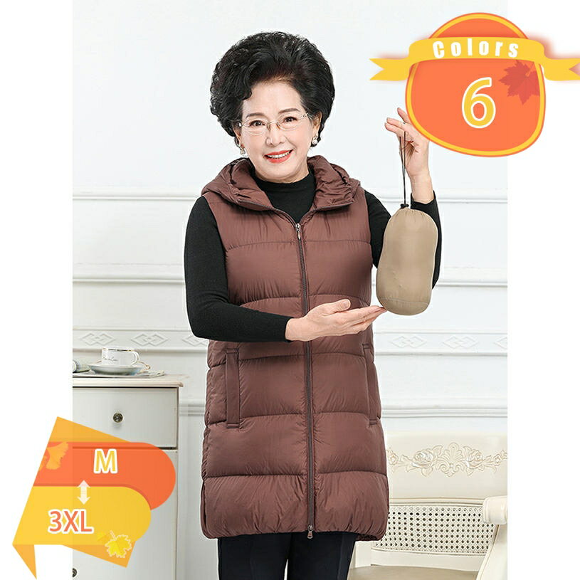 2000円OFFクーポン レディース ダウンベスト フード付き ミドル丈 中綿ベスト 綿入れ 中綿 ジャケット 袖なし コート ノースリーブ アウター 冬服 防寒着 ファッション 通勤 通学 お出かけ アウトドア 大きいサイズ fascimo
