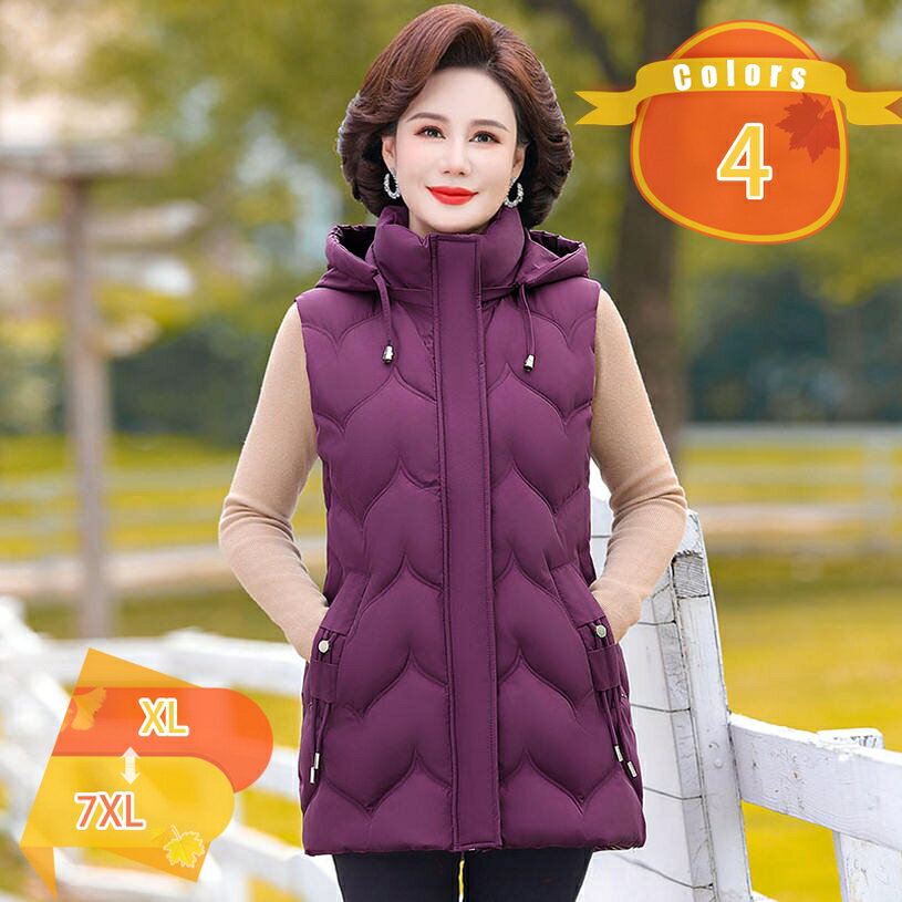 1000円OFFクーポン ダウンベスト 防寒 中綿 カジュアル ゆったり アウトドア フード付き レディース ジャケット 軽量 中綿ベスト 秋冬 ノースリーブ 通勤 アウター 袖なし 動きやすい コート 暖かい 大きいサイズ 30代 40代 50代 fascimo