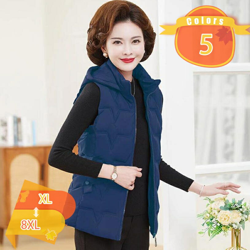 1000円OFFクーポン ダウンベスト レディース 春秋冬 フード付き 中綿ベスト 厚手 防寒 防風 暖かい 大きいサイズ ゆったり 体型カバー ファッション 通勤 通学 アウトドア 無地 綿入れコート 袖なし ノースリーブ スリム アウター fascimo