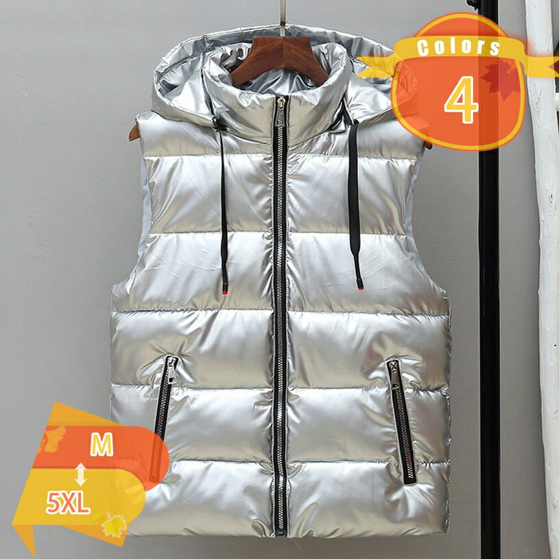 300円OFFクーポン ダウンベスト メンズ ベスト 中綿ベスト フード付き 大きいサイズ アウトドア 中綿入り アウター ノースリーブジャケット 防寒対策 撥水 軽量 保温 作業着 大人 男性用 20代 30代 40代 暖かい バイク ジョギング 春秋冬 fascimo(4)