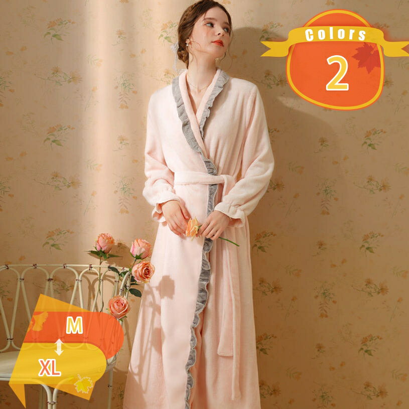 1000円OFFクーポン 女性用バスローブ ガウンバスローブ ローブ 浴衣式 ワンピース 前開き おしゃれ ロ..