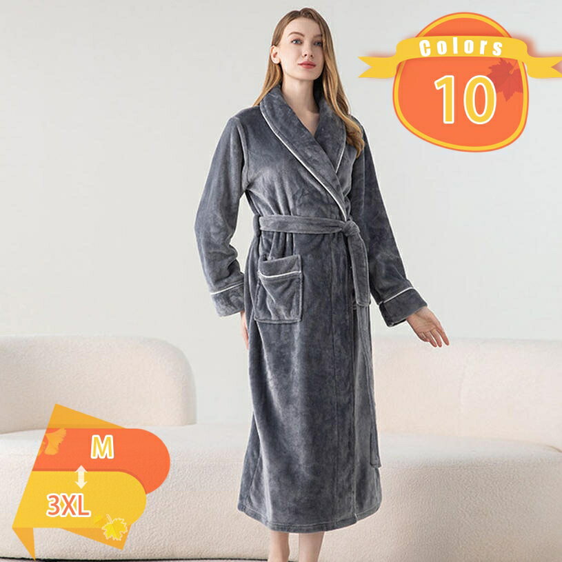500円OFFクーポン メンズ レディース 着る毛布 冬 ナイトウェア あったかい もこもこバス ローブ部屋着 秋冬 男女兼用 おそろい ペアルック 長袖 ロング丈 部屋着 おしゃれ 保温 バス用品 fascimo