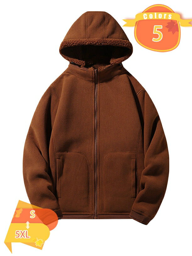 裏起毛 ジャケット 30代 冬用 ポーラーフリース カーディガン レトロ 大人抜け感 マウンテン 厚手 防寒着 韓国 ポリエステル 羽織り 柔らかい 中綿 アウター 上着 ボアアウター 冬 フルジップ 防風 カジュアル fascimo