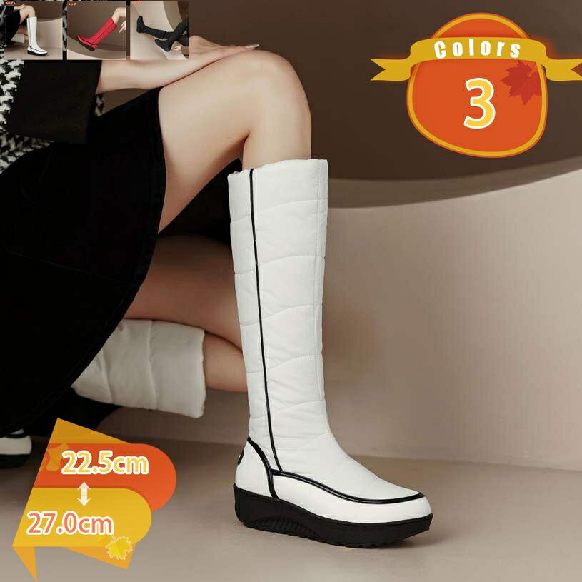 500円OFFクーポン 冬用ブーツ スノーブーツ ハイカット レディース 厚底 防水 滑り止め カジュアル 雪遊び ウインターブーツ 防寒 保温 アウトドア カジュアル スキーブーツ ロングブーツ 歩きやすい 暖か 雪用ブーツ