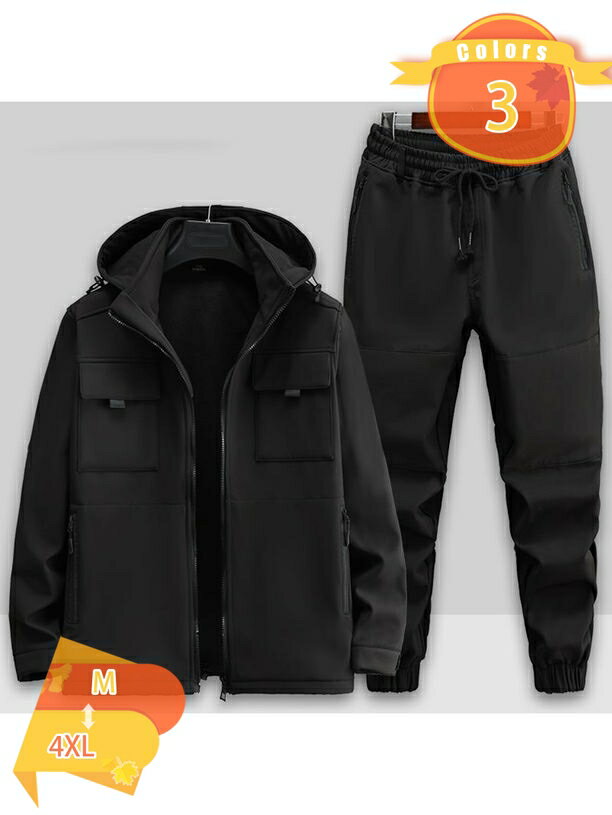 ウインドブレーカー 上下 セット メンズ セットアップ 裏起毛 暖かい 防寒 マウンテンパーカー アウタ..
