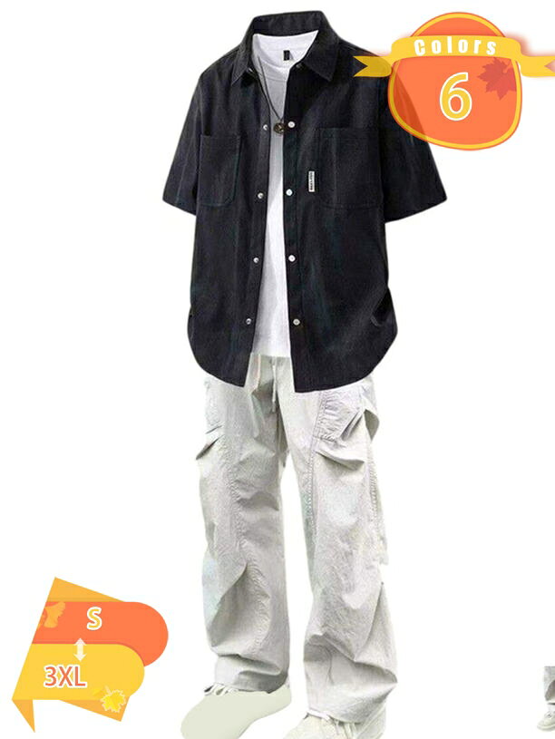 表地：ポリエステルメイン素材：ポリエステル【セット内容】開襟シャツ＆白tシャツ＆ロングパンツ 3点セット。トップスが着るだけでこなれ感をアップしてくれます。パンツは太ももにスキマができるようにワイドシルエットで仕上げました！【快適生地】Tシャツセットは、肌に優しい柔らかな素材で作られています。自然な感触を提供し、通気性も抜群です。暑い日でも快適な着心地を提供し、吸汗速乾性も備えています。【便利なディテール】半袖:前襟のデザイン、折り畳み襟と高品質のボタンです。ロングパンツ:ウエストはゴムと紐で調整できるイージータイプ、サイドにはポケットがついているので実用性も兼ね備えています。【合わせやすい】半袖 Tシャツと半ズボンの組み合わせな。セットで着ても、別々で着てもOKなので、トップスやボトムスを変えることで幅広い着こなしが可能です。【適用の場合】夏を遊ぶ旬コーデで、着回し自在、年齢を選ばず、日常着・通勤通学・部屋着・カジュアルコーディにもスポーツ・アウトドアにも活躍できる ジャージ メンズ 上下セット です。【商品仕様】 素材：ポリエステル、その他 対象：メンズ サイズ：S-3XL （単位：cm）サイズ表によって選択ください。　 季節：春 夏 秋 セット内容：開襟シャツ＆白tシャツ＆ロングパンツ 3点セット 【選ばれる理由】 盛夏に向けて通気性が良い素材を使用。 軽くてサラッと着れる肌触りのいい生地なので、ごわつきなく着用できるシャツセットアップです。 シーズンや流行に左右されないクルーネックのビッグTはメンズなら何枚でも持っていたい商品。 半袖＆長ズボンならではの開放感で、 蒸し暑い夏の夜も快適にお過ごいいただけます。 上下別で活用いただけるので、これ1着で色んなコーデを楽しめます！ ウエストはゴムで 適度に効いて、紐付きで便利です。 野暮ったくなり過ぎず、楽に履いていただける採寸にこだわりました。 【注意事項】 ※表示サイズがある場合、多少の誤差(約1-3cm、)が生じる場合がございます。 ※製造上、細かな汚れやシワ糸のほつれが発生する場合がございます。 ※モニターの発色の具合によって実際のものと色が異なる場合が御座います。 【関連キーワード】セットアップ 2点セット 大きいサイズ 小さいサイズ カジュアル リクルート 卒園式 卒業式 入学式 入園式 お宮参り 七五三 結婚式 パーティー 謝恩会 通勤 服装 スカート パンツ 春 夏 秋ご案内している情報は参考用です。実際にお届けする商品をご確認くだジャージ 上下セット メンズ 半袖 セットアップ カジュアル トレーニング スポーツウェア 夏服 上下セット セットアップ tシャツ ハーフパンツ 半袖 メンズ 夏 ルームウェアセットアップ レディース フォーマル 大きいサイズ パンツ 夏 きれいめ 3点セット 春 夏 秋 3点セット 上品 入学式 人気 ワイドパンツ 体型カバー 大きい 大きいサイズ ピンクカッパ ルームウェア メンズ ジャージ 上下セット 切替え パーカー セットアップ m-6l 上下 大きいサイズ メンズ セットアップ ジャージ 春夏 春夏ジャケット フォーマル メンズレディース 春 トップス きれいめ セットアップ スカート 春服 レディース セットアップ スカート 50代 春夏ロングジャケット 春 スエット スカート 春 大きいサイズ