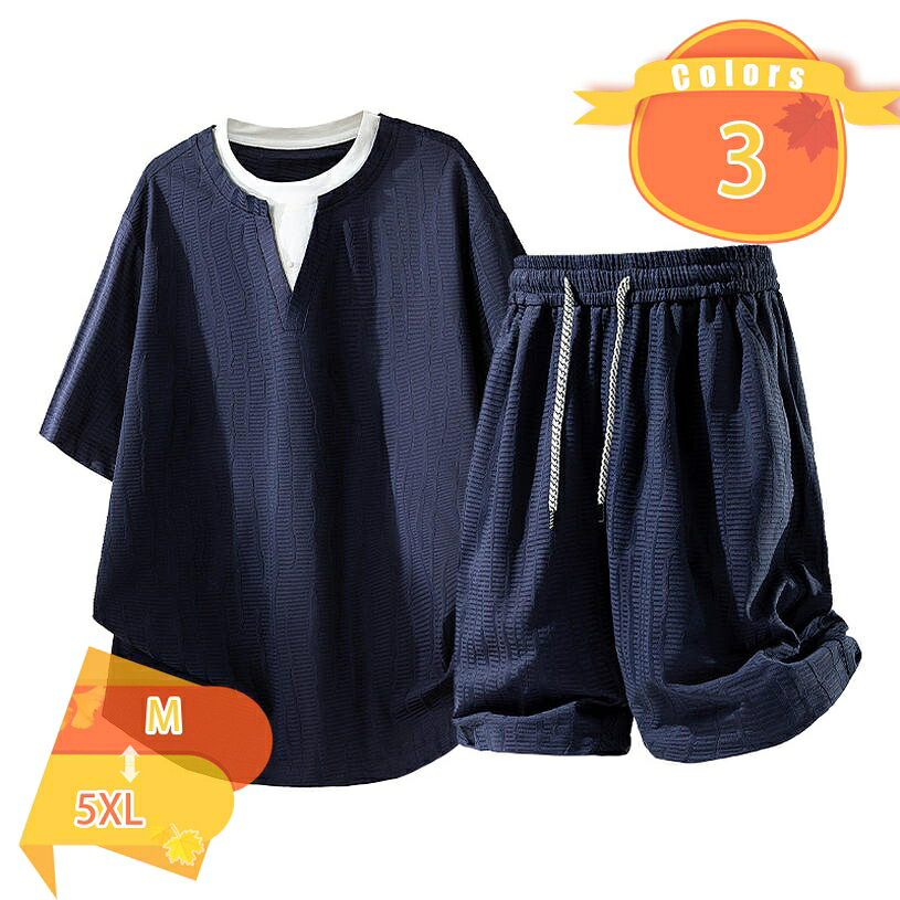 表地：ポリエステルメイン素材：ポリエステル【セット内容】Tシャツ+ハーフパンツ。トップスが着るだけでこなれ感をアップしてくれます。ショーツは太ももにスキマができるようにワイドシルエットで仕上げました！【快適生地】柔らかく通気性の良い生地を使用。シワになりにくく、肌触りサラッとした清涼感をキープ。吸汗速乾機能により、スポーツ時でもべたつかない快適さが特長です。【便利なディテール】ボトムスはウエストはゴム仕様でリラックス、両サイドろ部分にポケットをしっかりと配置、機能性もアップ！【ロングシーズン使える】春から秋までロングシーズン使えるシンプルな半袖夏服メンズセットアップです！【合わせやすい】半袖 Tシャツと半ズボンの組み合わせな。セットで着ても、別々で着てもOKなので、トップスやボトムスを変えることで幅広い着こなしが可能です。【適用の場合】夏を遊ぶ旬コーデで、着回し自在、年齢を選ばず、日常着・通勤通学・部屋着・カジュアルコーディにもスポーツ・アウトドアにも活躍できる ジャージ メンズ 上下セットです。【商品仕様】 素材：ポリエステル、その他 対象：メンズ サイズ：M-5XL （単位：cm）サイズ表によって選択ください。　 季節：春 夏 秋 セット内容：半袖tシャツ＆ショートパンツ2点セット 【選ばれる理由】 盛夏に向けて通気性が良い素材を使用。 軽くてサラッと着れる肌触りのいい生地なので、ごわつきなく着用できるシャツセットアップです。 シーズンや流行に左右されないクルーネックのビッグTはメンズなら何枚でも持っていたい商品。 半袖＆短ズボンならではの開放感で、 蒸し暑い夏の夜も快適にお過ごいいただけます。 上下別で活用いただけるので、これ1着で色んなコーデを楽しめます！ ウエストはゴムで 適度に効いて、紐付きで便利です。 野暮ったくなり過ぎず、楽に履いていただける採寸にこだわりました。 【注意事項】 ※表示サイズがある場合、多少の誤差(約1-3cm、)が生じる場合がございます。 ※製造上、細かな汚れやシワ糸のほつれが発生する場合がございます。 ※モニターの発色の具合によって実際のものと色が異なる場合が御座います。 【関連キーワード】セットアップ 2点セット 大きいサイズ 小さいサイズ カジュアル リクルート 卒園式 卒業式 入学式 入園式 お宮参り 七五三 結婚式 パーティー 謝恩会 通勤 服装 スカート パンツ 春 夏 秋ご案内している情報は参考用です。実際にお届けする商品をご確認くだセットアップ レディース 夏 春 セットアップ 夏 メンズ 大きいサイズ スーツ 夏物セットアップ スーツ メンズ メンズ セットアップ スーツ カジュアル 短パン レディース カジュアル春服 セットアップ レディース 春 40代 レディース春夏セットアップ大きいサイズ オフィス ジャケット スーツ スーツ レディース セットアップ 春夏 春 スーツ エレガント 春カッパ ルームウェア メンズ ジャージ 上下セット 切替え パーカー セットアップ m-6l 上下 大きいサイズ メンズ セットアップ ジャージ 春夏 春夏ジャケット フォーマル メンズスウェット素材 セットアップ レディース 夏 礼服 韓国 夏服 レディース 韓国 セットアップ きれいめ パンツ 春 きれいめ 春服 レディース セットアップ きれいめ