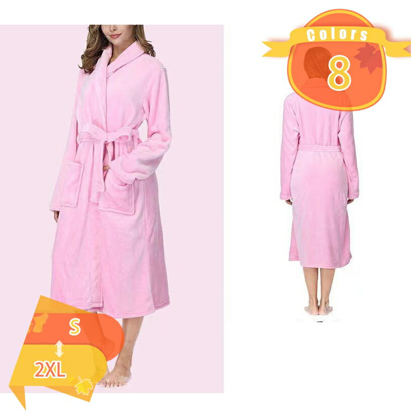 Rakuten - バスローブ 男女兼用 綿 ホテル ルームウェア ナイトウェア パジャマ 男女兼用 ホテル お風呂上り ロング 吸水 速乾 保温 バス用品 バス用品 部屋着 ルームウェア ホテル 部屋着 春夏秋冬 fascimo