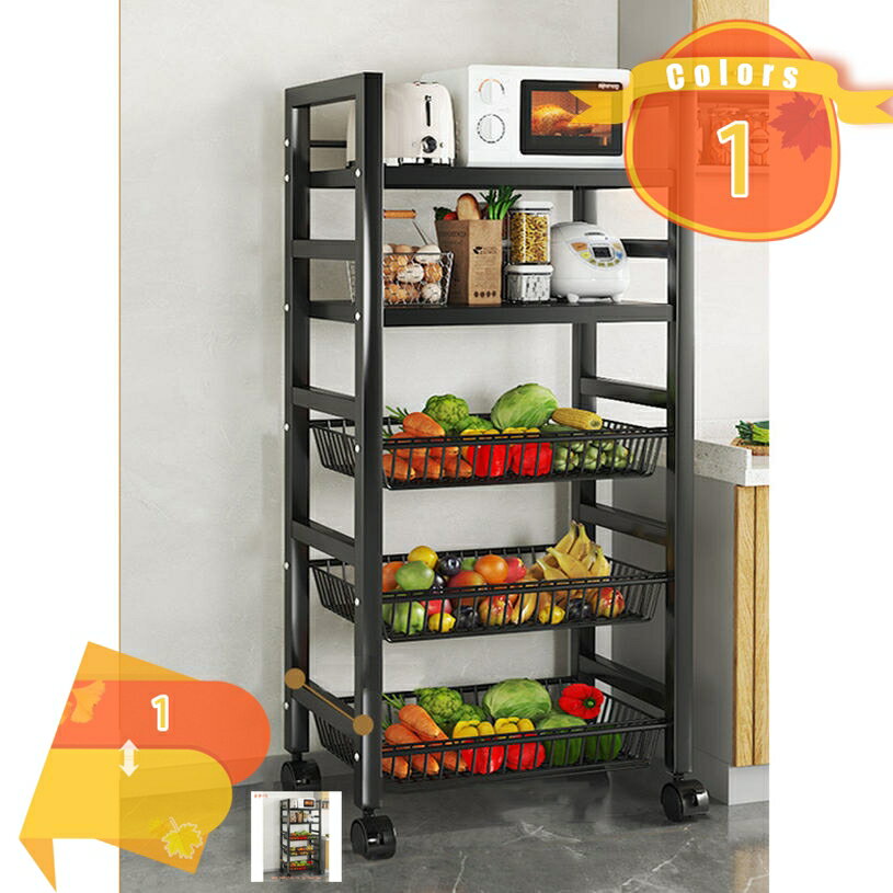 樂天商城 - 1000円OFFクーポン キッチンワゴン ワゴン キャスター付きワゴン キッチンワゴン 収納カート 大容量 組立簡単 おしゃれ キャスター付き ボックス 収納棚 小物収納 浴室 リビングルートイレ用 寝室用 キャスター付き 洗面所 収納 fascimo