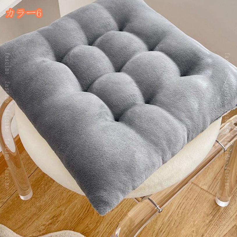 500円OFFクーポン ふわふわ 座布団 クッション 厚手 洗える おしゃれ 北欧 チェアパッド 椅子 座布団 お尻に優しい 角型 ダイニング いす チェアクッション 体圧分散 紐付き 2枚セット チェアクッション フロアクッション 座り心地いい fascimo [3]