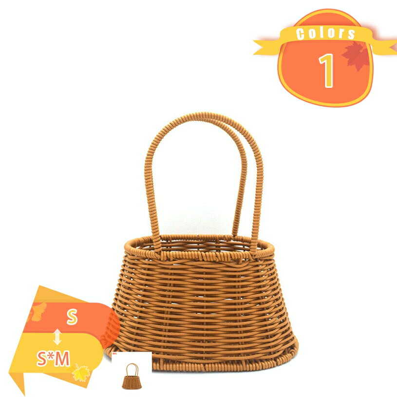 かご収納 持ち手 ピクニック バスケット ランチバスケット 籐かご 収納バスケット かご お菓子 果物 ピクニック 野菜 フルーツ パン フルーツバスケット 手編みかごバスケット 手提げバッグ お買い物籠 小物入れ 小物収納 オシャレ fascimo