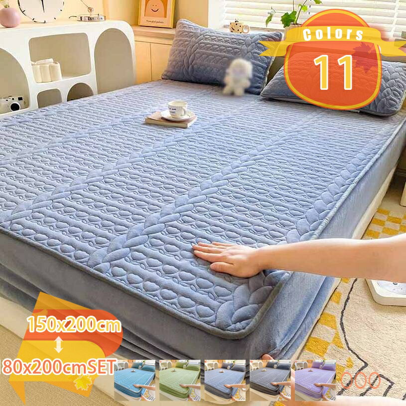 1000円OFFクーポン 花柄 パッドシーツ フランネル ボックスシーツ 丸洗い可能 冷え対策 春夏秋冬向き ダブル シングル ベッドマット 敷きパッド かわいい フランネルパッドシーツ マットレスパッド ムレにくい あったか 暖房対策 寝具用 しきぱっと fascimo